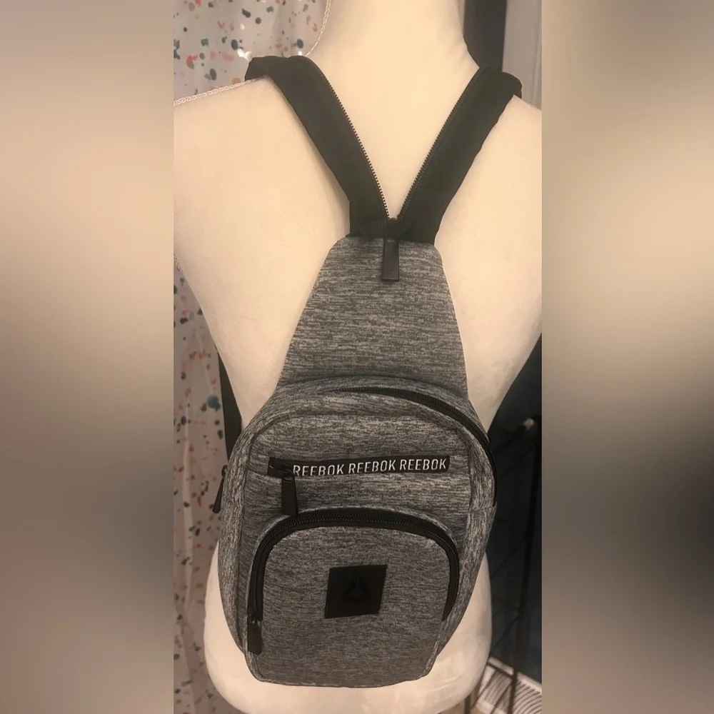 Reebok Gray Heather Crossbody Sling Bag